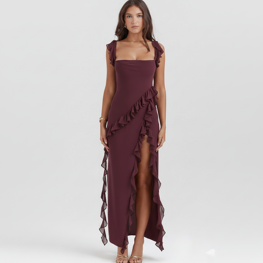 Abito borgogna - vista frontale